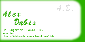 alex dabis business card